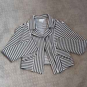 Striped Black and White Women's Jacket